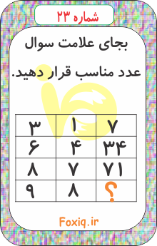 تست هوش ریاضی23